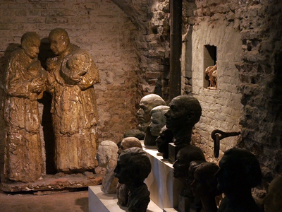 830017 Interieur van het bolwerk Manenburg (Wijde Doelen 27) te Utrecht: een van de bovenste kazematten, met ...